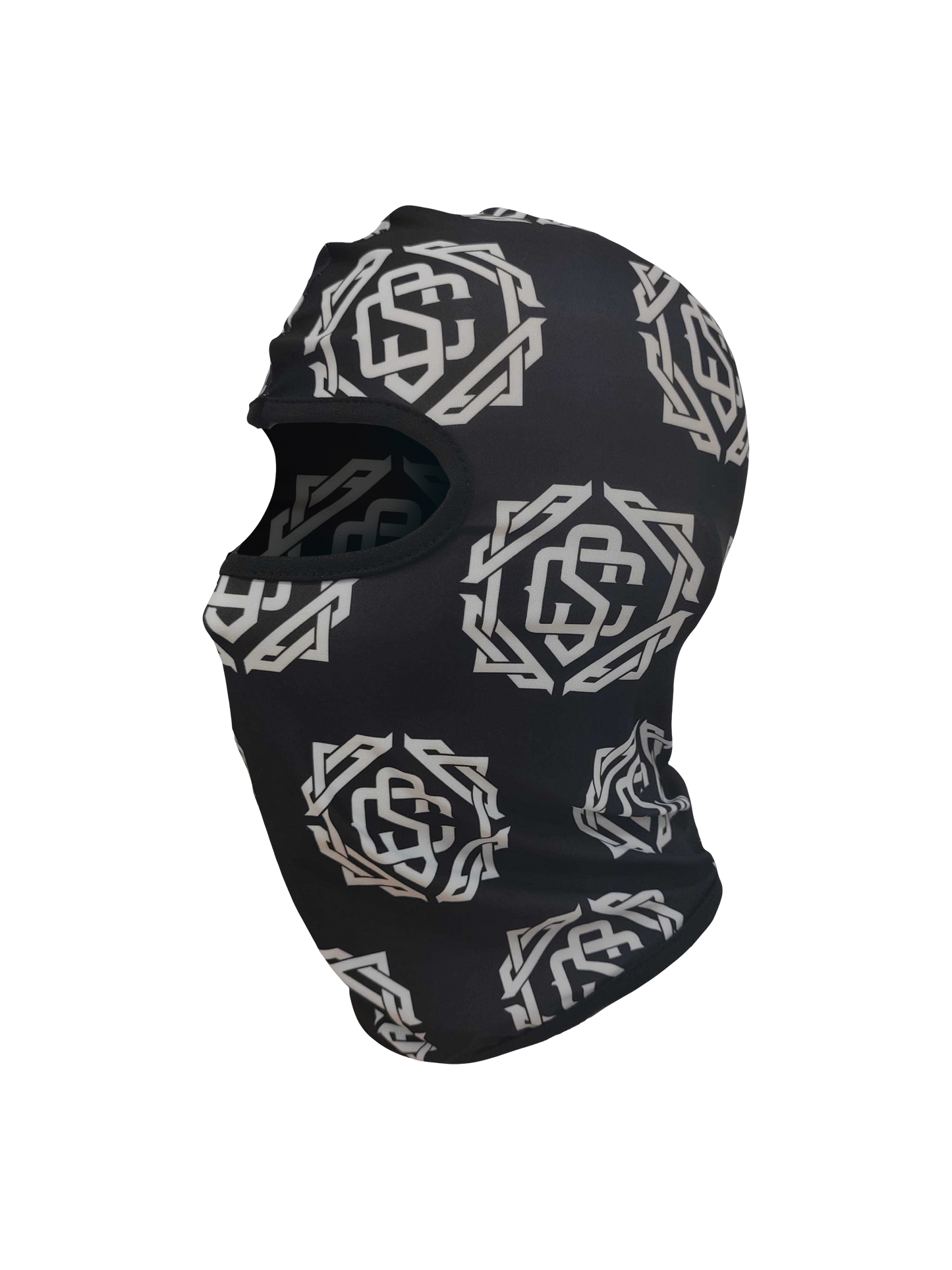 Monogram Balaclava Mask (Black/White)