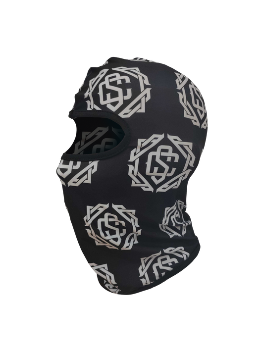 Monogram Balaclava Mask (Black/White)