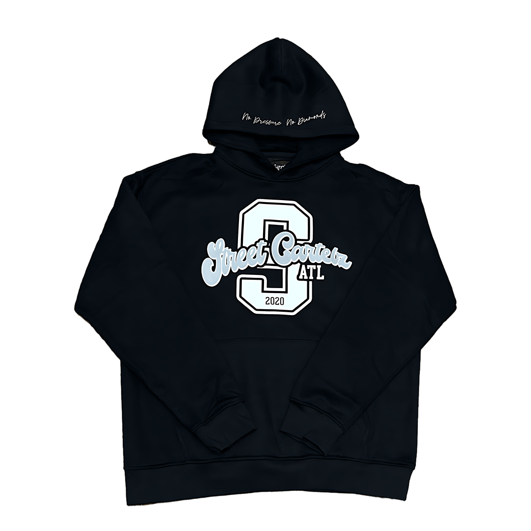 “No Pressure No Diamonds” Hoodie (Black/Grey/White)