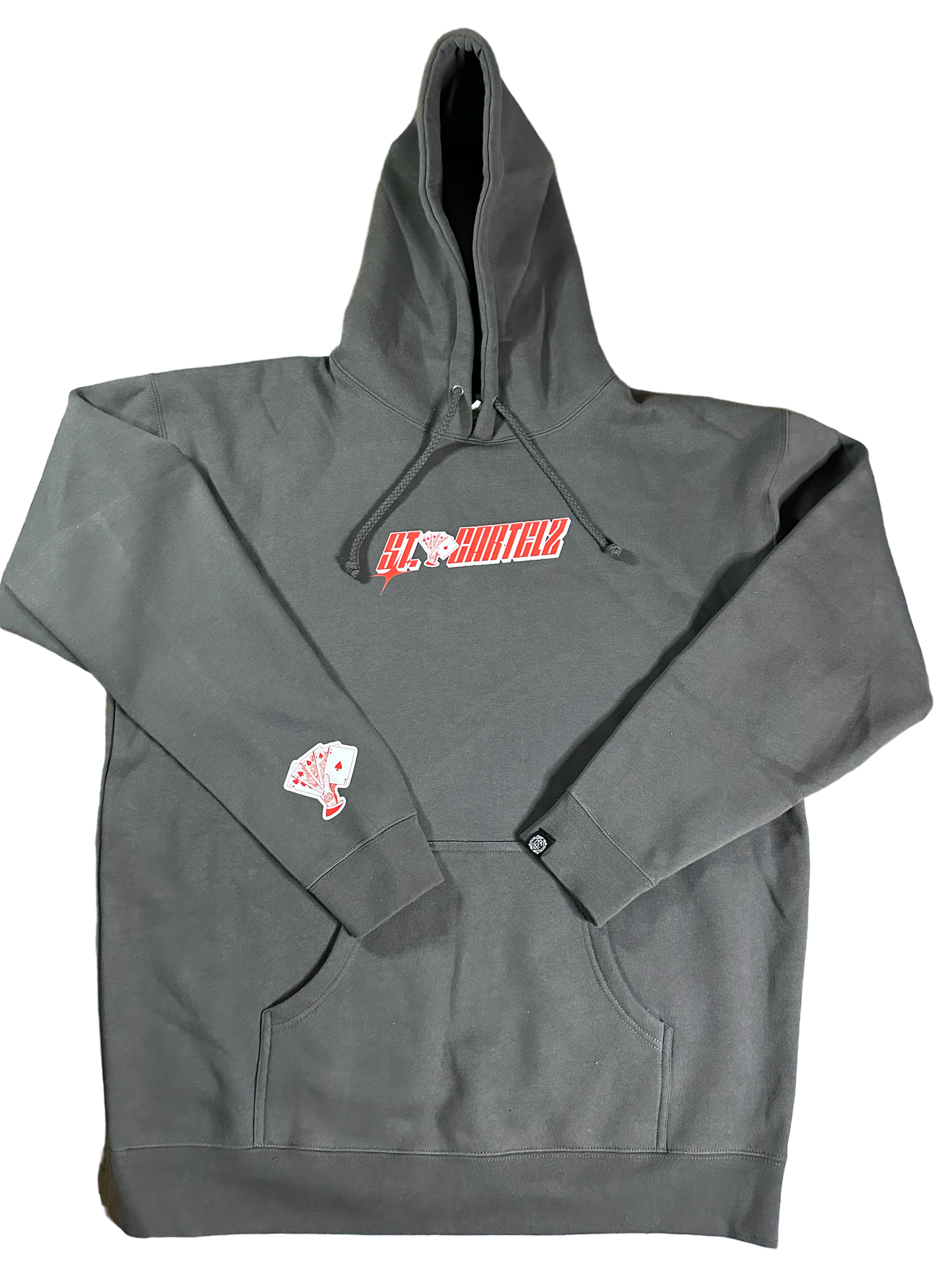 "Royal" Hoodie (Grey/White/Red)